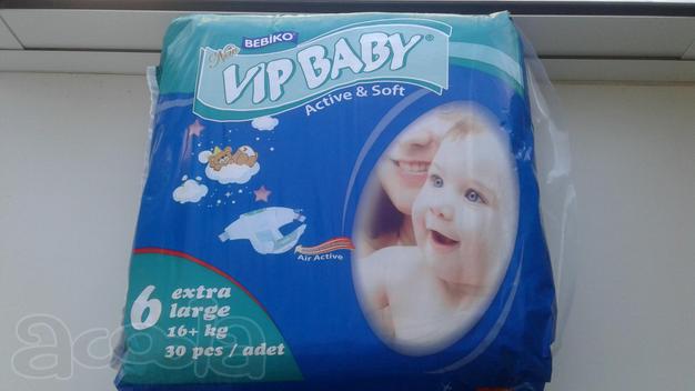 Памперсы New BEBIKO VIP BABY Active & Soft 6 extra large 16+rg 30pcs/adet